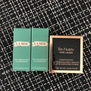 La Mer and Estée Lauder samples